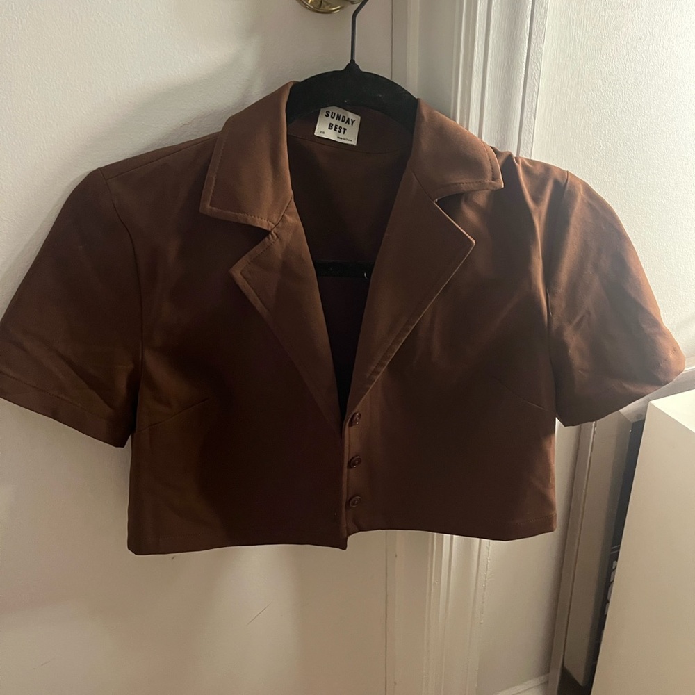 SUNDAY BEST/ARITZIA crop top. Brown size XXS.